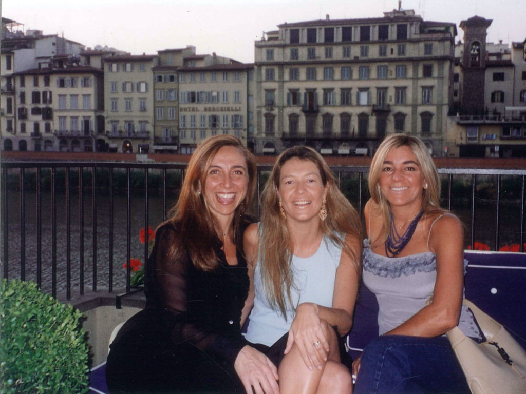 Pausa de trabalho em Firenze no Hotel Lungarno com Donata Meirelles e Eliana Tranchesi