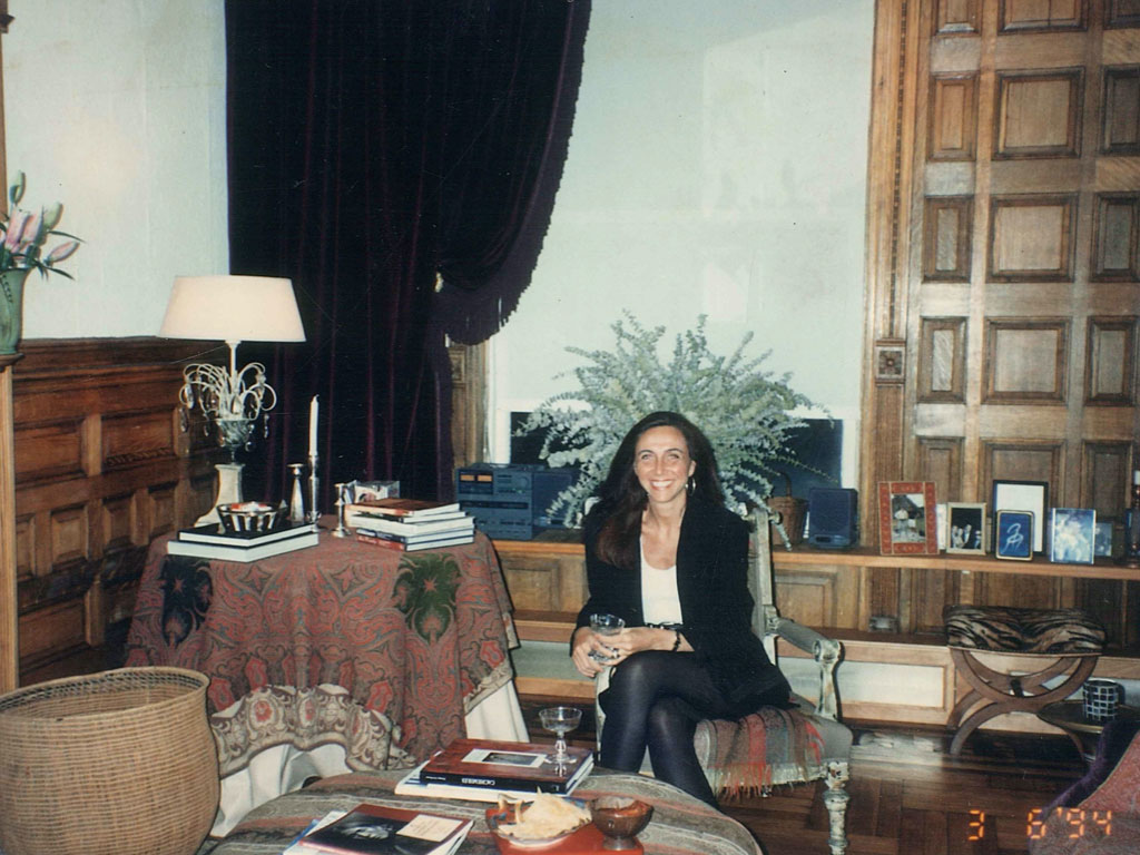 Em Nova Yorke em um sarau na penthouse de Jacqueline Coumans